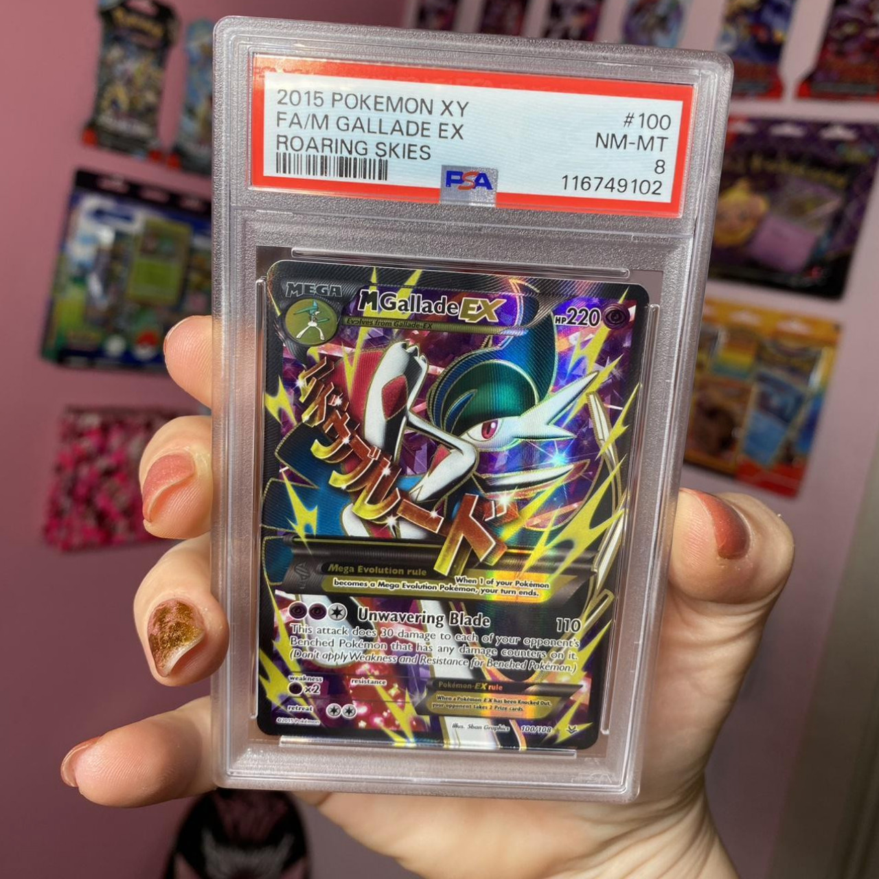 2015 Pokemon XY Gallade EX PSA8